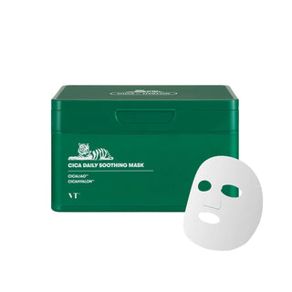 VT Cosmetics Cica Daily Soothing Mask - Veido kaukės skirtos kasdieniam naudojimui 30vnt.