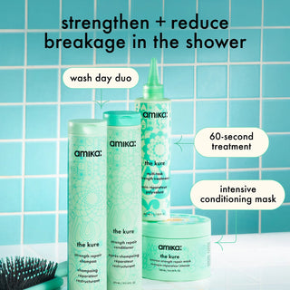 amika The Kure Bond Repair Shampoo - Šampūnas pažeistiems lūžinėjantiems plaukams 275ml