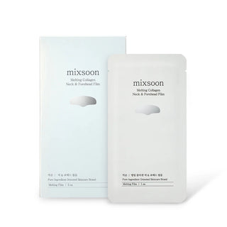 Mixsoon Melting Collagen Neck & Forehead Film - Tirpstančios raukšles lyginančios plėvelės kaktai ir kaklui 10vnt