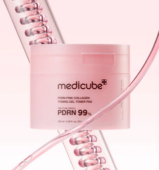 Medicube – PDRN Pink Collagen Toning Gel Toner Pad &nbsp;- Odą stangrinantys toniko padeliai 120 ml / 70vnt