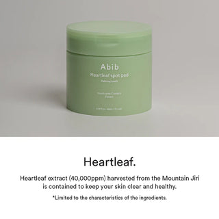 Abib Heartleaf Spot Pad Calming Touch - Veido odą raminantys, atgaivinantys, mažinantys raudonumą padeliai 80vnt