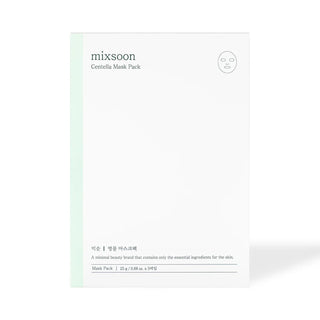 MIXSOON Centella Face Mask – Raminamasis veido lakštinis kaukių rinkinys 5vnt.