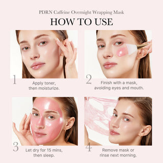 Medicube PDRN Pink Caffeine Night Wrapping Mask - Naktinė stangrinamoji nulupama kaukė 75ml