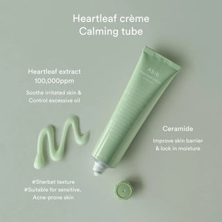 Abib Heartleaf Creme Calming - Raminantis kremas sausai ir jautriai odai 75ml