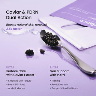 Biodance Rejuvenating Caviar PDRN Real Deep Mask – veido kaukė intensyviam odos atstatymui, stangrinimui ir švytėjimui