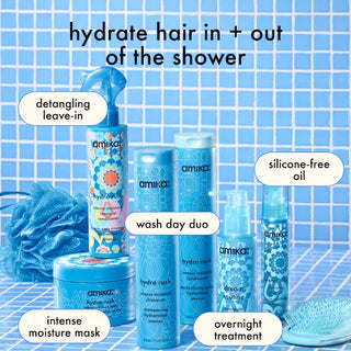 amika Hydro Rush Intense Moisture Shampoo - Šampūnas su hialuronu 275ml